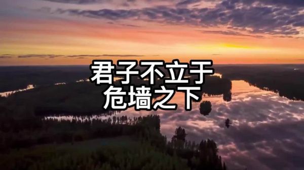 君子不立危墙,君子不立危墙